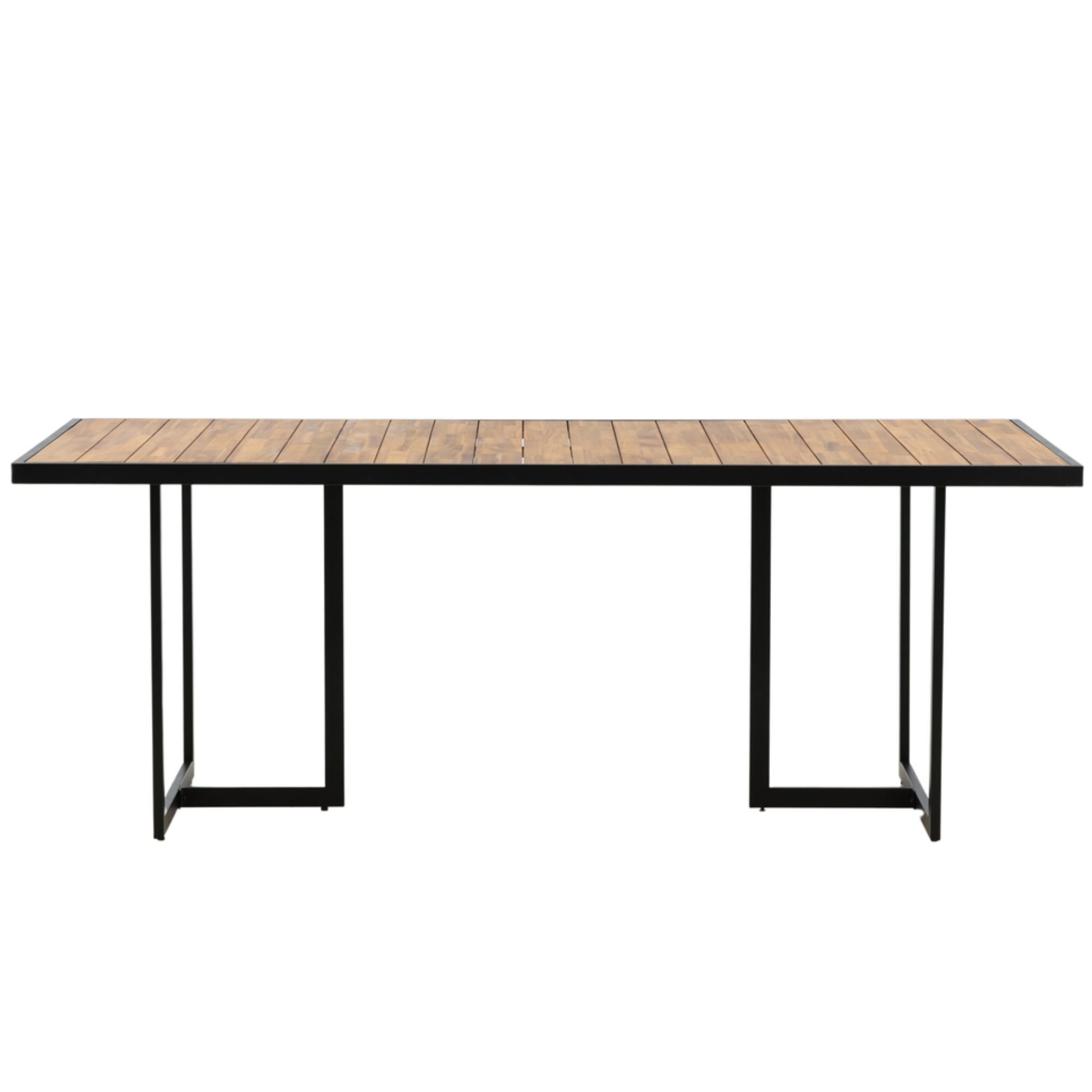 Ensemble de table de jardin rectangulaire (200x100 cm) en bois