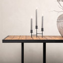 Table de jardin moderne 200x100cm en bois et métal MENDOZA