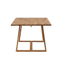 Table de jardin 220x100cm en bois massif CHEPEN