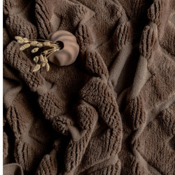 Tapis rectangulaire marron style bohème en laine 300cm OTHMAN