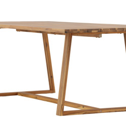 Table de jardin 220x100cm en bois massif CHEPEN