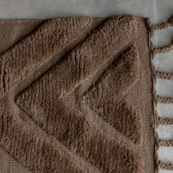 Tapis rectangulaire marron style bohème en laine 300cm OTHMAN