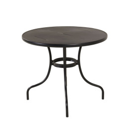 Table de jardin ronde 90cm en métal noir PUCALIPA