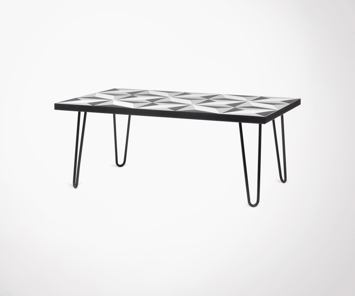 Temahome Coffee Table Black Metal Feet And Cement Tiles Top Temahome Coffee Table Black Metal Feet And Cement Tiles Top