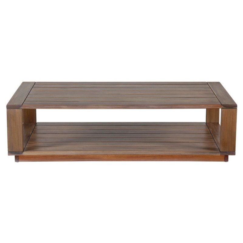 Table basse extérieur 120x60cm en bois massif JAMARCA