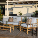 Fauteuil extérieur en bambou avec coussin beige NAKHON