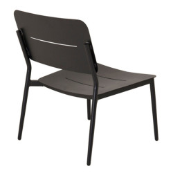 Fauteuil extérieur en métal noir avec coussin KRABI