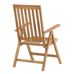 Chaise de jardin ajustable en bois clair EMILY