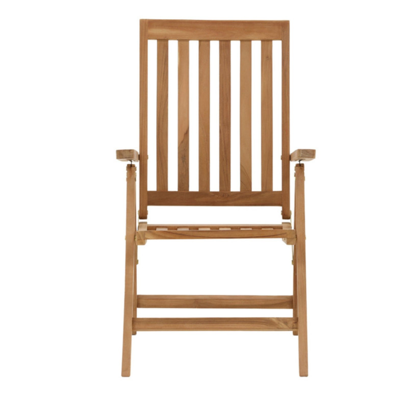 Chaise de jardin ajustable en bois clair EMILY