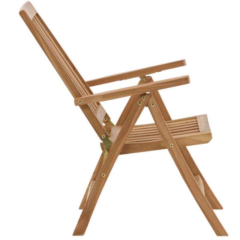 Chaise de jardin ajustable en bois clair EMILY