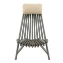 Fauteuil extérieur design en bois gris CRUZI