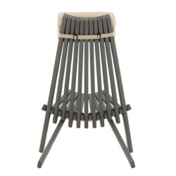 Fauteuil extérieur design en bois gris CRUZI