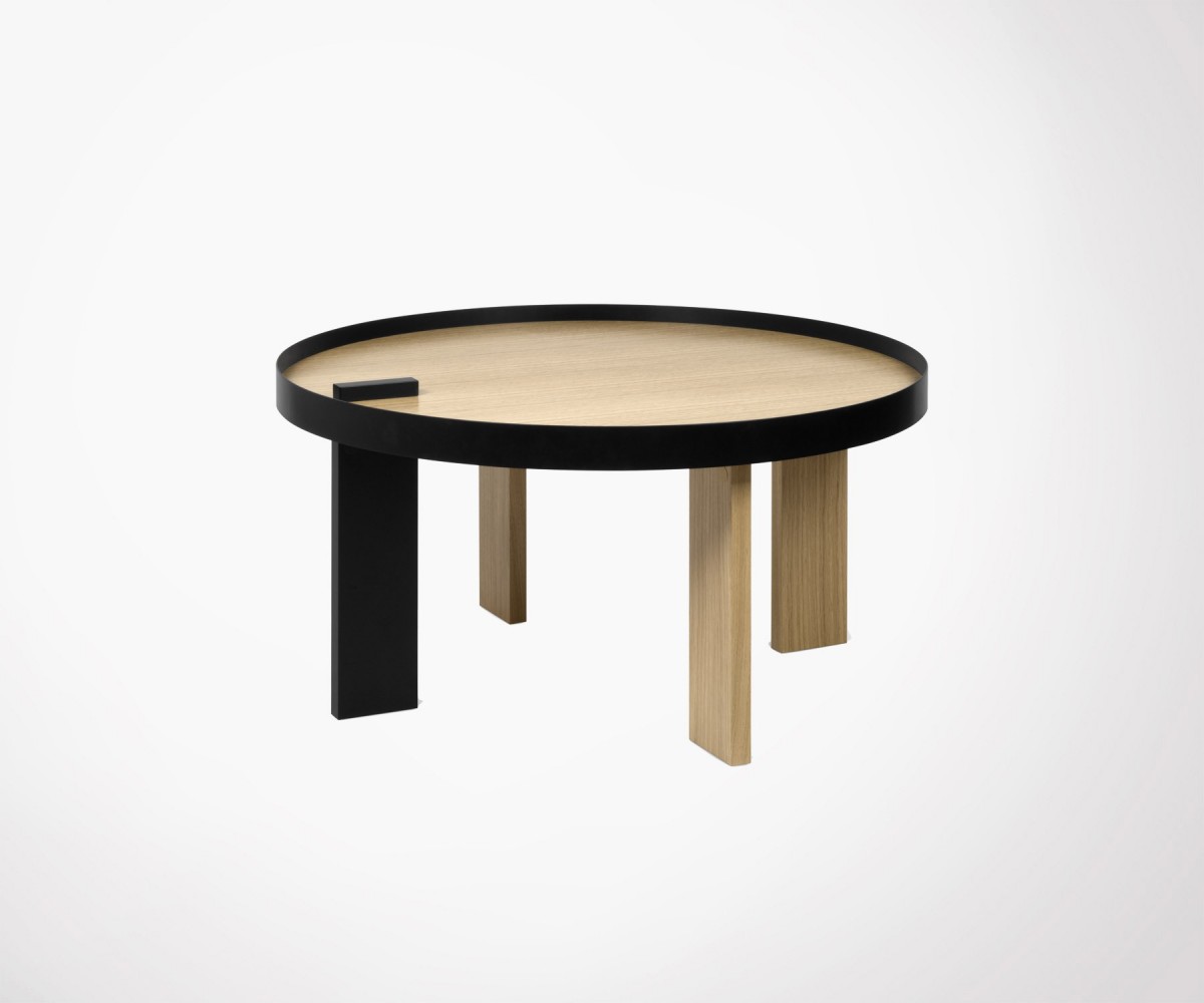 Round Oak Metal Coffee Table Modern Design By Temahome Round Oak Metal Coffee Table Modern Design By Temahome