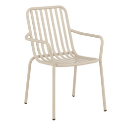 Lot de 2 chaises de jardin moderne en métal PANAMA