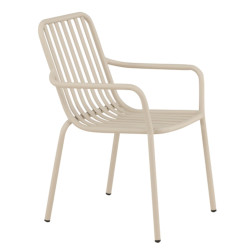 Lot de 2 chaises de jardin moderne en métal PANAMA