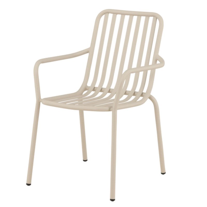 Lot de 2 chaises de jardin moderne en métal PANAMA