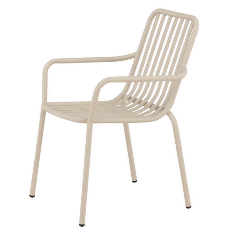 Lot de 2 chaises de jardin moderne en métal PANAMA