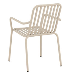 Lot de 2 chaises de jardin moderne en métal PANAMA