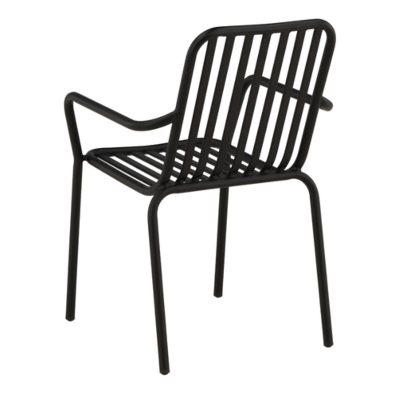 Lot de 2 chaises de jardin moderne en métal PANAMA