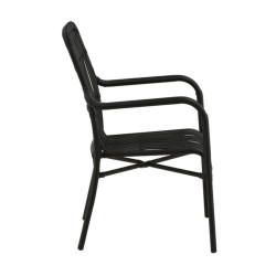 Fauteuil extérieur vintage en rotin noir CABIMAS