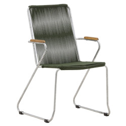 Lot de 2 chaises de jardin design avec assise en cordes BASTIA