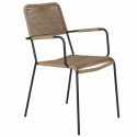 Lot de 2 chaises de jardin en métal et corde KENNA