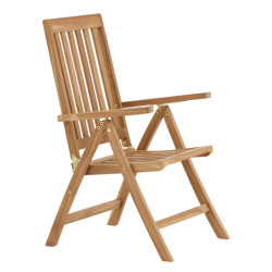 Chaise de jardin ajustable en bois clair EMILY