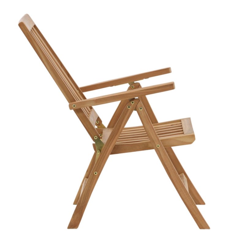 Chaise de jardin ajustable en bois clair EMILY