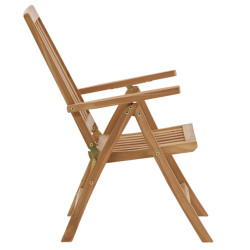 Chaise de jardin ajustable en bois clair EMILY