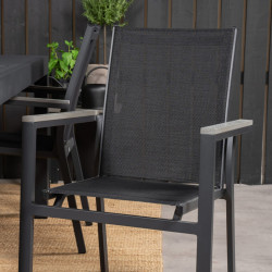 Lot de 2 chaises de jardin avec accoudoirs BECCA