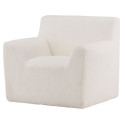 Fauteuil blanc en tissu polaire TIBO