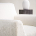 Fauteuil blanc en tissu polaire TIBO