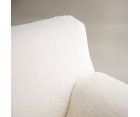 Fauteuil blanc en tissu polaire TIBO