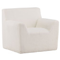 Fauteuil blanc en tissu polaire TIBO