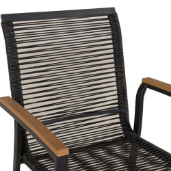 Lot de 2 chaises de jardin modernes avec accoudoirs CHICLAYA