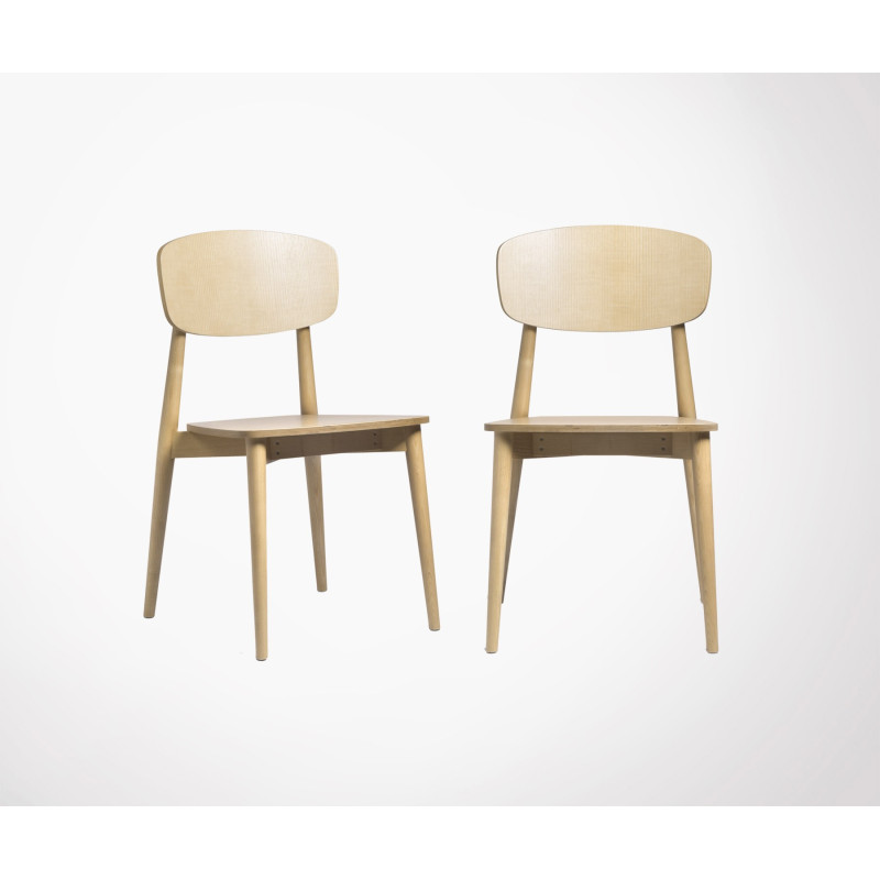 chaises scandinaves bois massif salle à manger par temahome