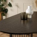 Table à manger 220x110cm en bois pieds design OPIA