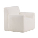 Fauteuil blanc en tissu polaire TIBO