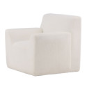 Fauteuil blanc en tissu polaire TIBO