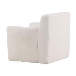 Fauteuil blanc en tissu polaire TIBO