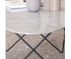 Table basse élégante avec plateau en verre marbré TRISHA