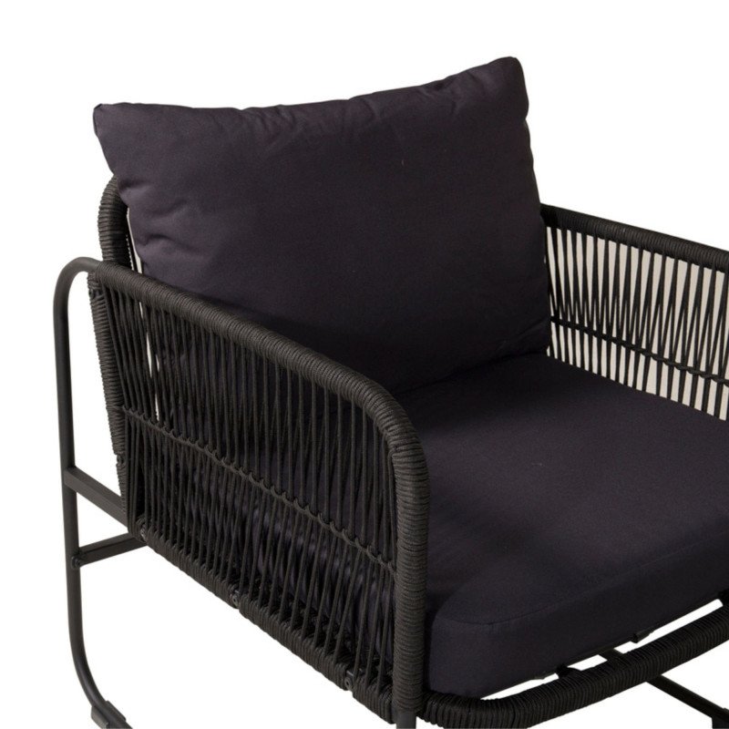 Salon de jardin complet style moderne en tissu CORNILLO