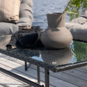 Salon de jardin moderne avec coussins gris MARVAO