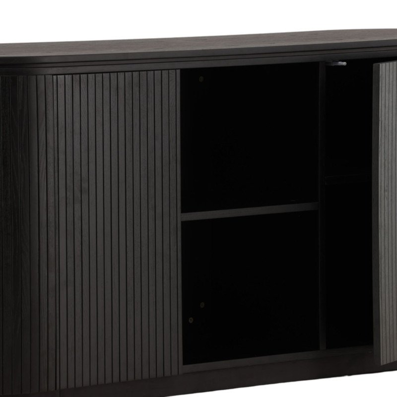 Buffet bas scandinave en bois noir BECK