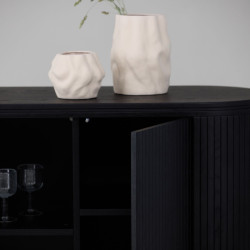 Buffet bas scandinave en bois noir BECK