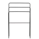 Porte-serviettes minimaliste 3 barres en métal noir BRAMO