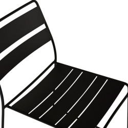 Lots de 2 chaises de jardin modernes en métal NALIMA