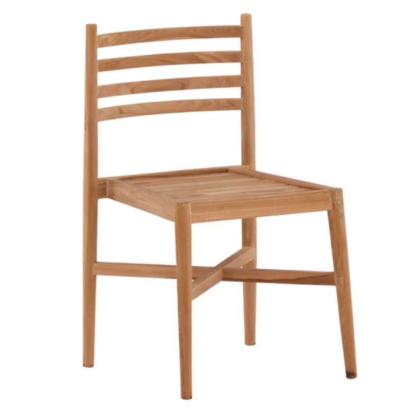 Chaise de jardin moderne en bois certifié KEMILA