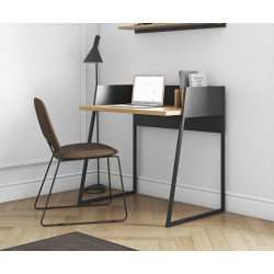 Petit Bureau Scandinave Design 90cm Bois Metal Temahome