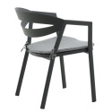 Chaise de jardin moderne en métal avec coussin SOLILA